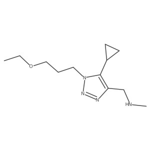{[5-cyclopropyl-1-(3-ethoxypropyl)-1H-1,2,3-triazol-4-yl]methyl}(methyl)amine Structure
