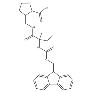 3-{[2-({[(9H-fluoren-9-yl)methoxy]carbonyl}amino)-2-methylbutanamido]methyl}oxolane-2-carboxylic acid结构式