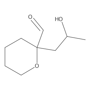 2-(2-Hydroxypropyl)oxane-2-carbaldehyde结构式