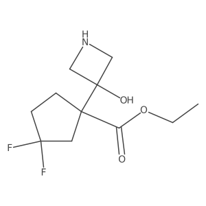 Ethyl 3,3-difluoro-1-(3-hydroxyazetidin-3-yl)cyclopentane-1-carboxylate Structure