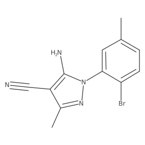 5-Amino-1-(2-bromo-5-methylphenyl)-3-methyl-1H-pyrazole-4-carbonitrile结构式