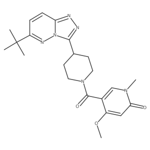 5-(4-{6-Tert-butyl-[1,2,4]triazolo[4,3-b]pyridazin-3-yl}piperidine-1-carbonyl)-4-methoxy-1-methyl-1,2-dihydropyridin-2-one Structure