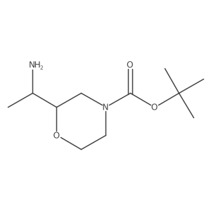 tert-butyl 2-[(1R)-1-aminoethyl]morpholine-4-carboxylate Structure
