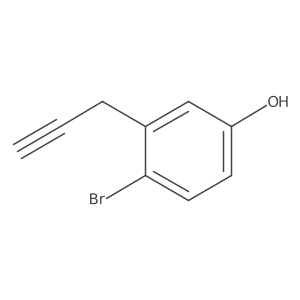 4-Bromo-3-(prop-2-yn-1-yl)phenol结构式