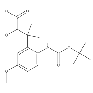 3-(2-{[(Tert-butoxy)carbonyl]amino}-5-methoxyphenyl)-2-hydroxy-3-methylbutanoic acid Structure