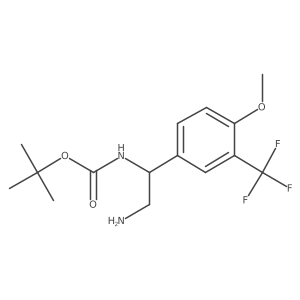 tert-butyl N-{2-amino-1-[4-methoxy-3-(trifluoromethyl)phenyl]ethyl}carbamate Structure
