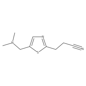 3-{5-[(Dimethylamino)methyl]-1,3-thiazol-2-yl}propanenitrile Structure