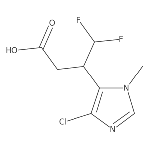 3-(4-chloro-1-methyl-1H-imidazol-5-yl)-4,4-difluorobutanoic acid结构式