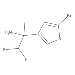 2-(5-Bromothiophen-3-yl)-1,1-difluoropropan-2-amine Structure