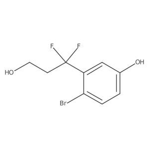 4-Bromo-3-(1,1-difluoro-3-hydroxypropyl)phenol Structure