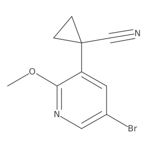 1-(5-Bromo-2-methoxypyridin-3-yl)cyclopropane-1-carbonitrile结构式