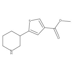 Methyl 5-(piperidin-3-yl)thiophene-3-carboxylate结构式