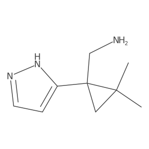 [2,2-dimethyl-1-(1H-pyrazol-3-yl)cyclopropyl]methanamine Structure