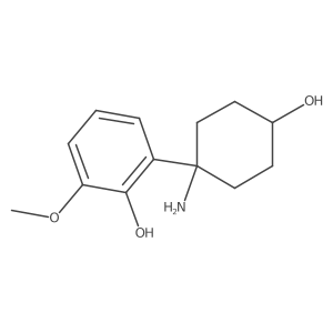 2-(1-Amino-4-hydroxycyclohexyl)-6-methoxyphenol结构式