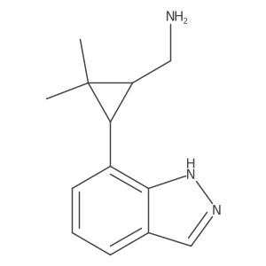 [3-(1H-indazol-7-yl)-2,2-dimethylcyclopropyl]methanamine Structure
