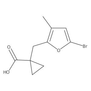 1-[(5-Bromo-3-methylfuran-2-yl)methyl]cyclopropane-1-carboxylic acid结构式