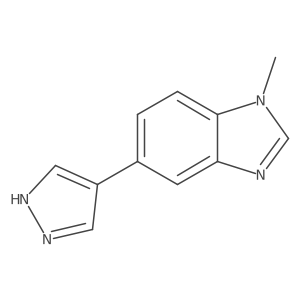 1-methyl-5-(1H-pyrazol-4-yl)-1H-1,3-benzodiazole结构式