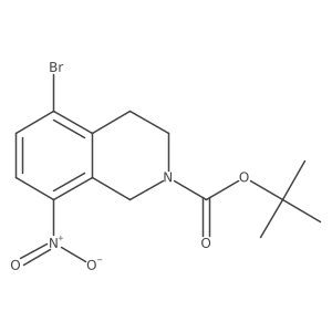 2-Boc-5-bromo-8-nitro-1,2,3,4-tetrahydroisoquinoline结构式