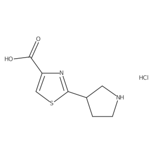 2-Pyrrolidin-3-yl-1,3-thiazole-4-carboxylic acid;hydrochloride结构式