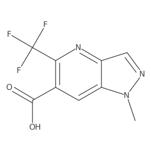 1-Methyl-5-(trifluoromethyl)pyrazolo[4,3-b]pyridine-6-carboxylic acid结构式