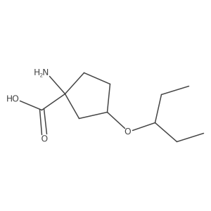 Cyclopentanecarboxylic acid, 1-amino-3-(1-ethylpropoxy)- Structure