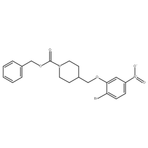 4-(2-Bromo-5-nitro-phenoxymethyl)-piperidine-1-carboxylic acid benzyl ester Structure