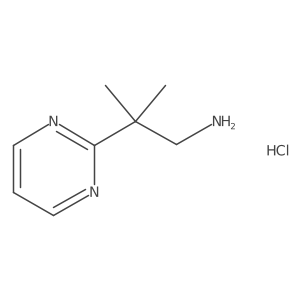 2-Methyl-2-(pyrimidin-2-yl)propan-1-aminehydrochloride结构式