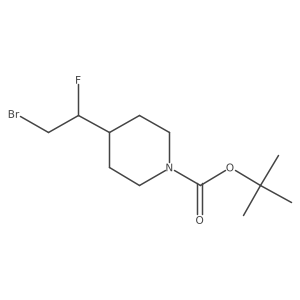 Tert-butyl 4-(2-bromo-1-fluoroethyl)piperidine-1-carboxylate结构式