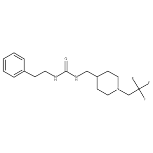 1-(2-Phenylethyl)-3-{[1-(2,2,2-trifluoroethyl)piperidin-4-yl]methyl}urea Structure