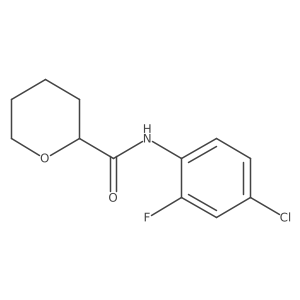 N-(4-chloro-2-fluorophenyl)oxane-2-carboxamide结构式