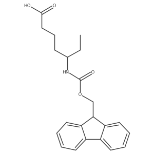 5-({[(9H-fluoren-9-yl)methoxy]carbonyl}amino)heptanoic acid结构式