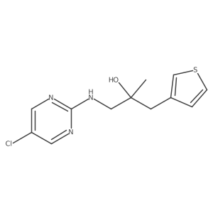 1-[(5-Chloropyrimidin-2-yl)amino]-2-methyl-3-thiophen-3-ylpropan-2-ol Structure