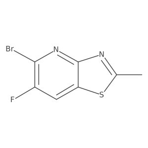 5-Bromo-6-fluoro-2-methylthiazolo[4,5-b]pyridine结构式