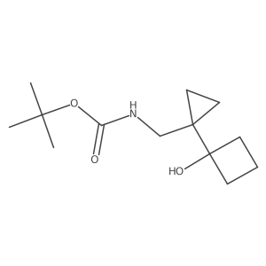 tert-butyl N-{[1-(1-hydroxycyclobutyl)cyclopropyl]methyl}carbamate Structure