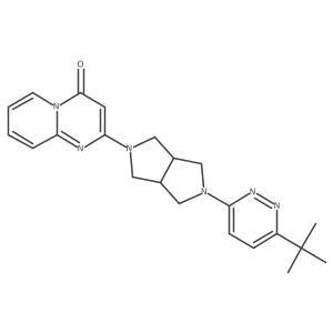 2-[5-(6-tert-butylpyridazin-3-yl)-octahydropyrrolo[3,4-c]pyrrol-2-yl]-4H-pyrido[1,2-a]pyrimidin-4-one结构式