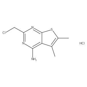 2-(Chloromethyl)-5,6-dimethylthieno[2,3-d]pyrimidin-4-amine hydrochloride Structure