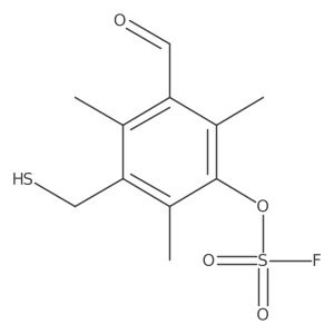 3-Formyl-2,4,6-trimethyl-5-(sulfanylmethyl)phenyl sulfurofluoridate结构式