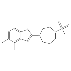 2-(4-Methanesulfonyl-1,4-diazepan-1-yl)-4,5-dimethyl-1,3-benzothiazole结构式