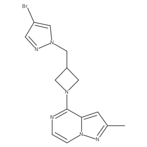 4-bromo-1-[(1-{2-methylpyrazolo[1,5-a]pyrazin-4-yl}azetidin-3-yl)methyl]-1H-pyrazole结构式