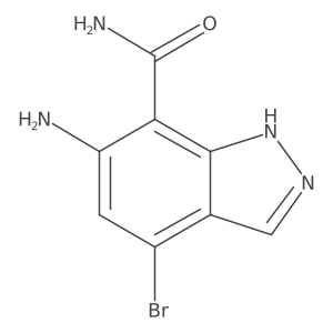 6-Amino-4-bromo-1H-indazole-7-carboxamide结构式
