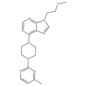 9-(2-methoxyethyl)-6-[4-(4-methylpyrimidin-2-yl)piperazin-1-yl]-9H-purine结构式
