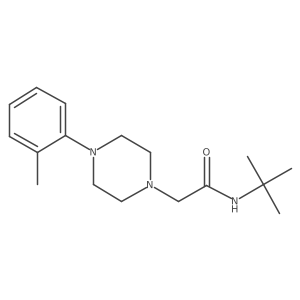 N-tert-butyl-2-[4-(2-methylphenyl)piperazin-1-yl]acetamide结构式
