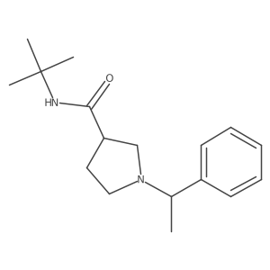 N-tert-butyl-1-(1-phenylethyl)pyrrolidine-3-carboxamide Structure