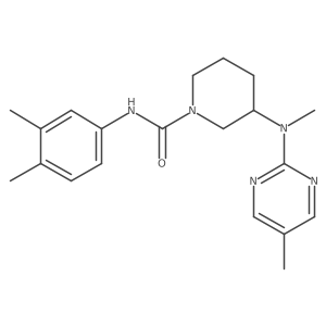 N-(3,4-dimethylphenyl)-3-[methyl(5-methylpyrimidin-2-yl)amino]piperidine-1-carboxamide Structure