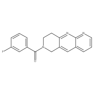 7-(3-fluorobenzoyl)-6H,7H,8H,9H-pyrido[2,3-b]1,6-naphthyridine结构式