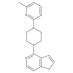 4-Methyl-2-(4-{thieno[3,2-c]pyridin-4-yl}piperazin-1-yl)pyrimidine Structure