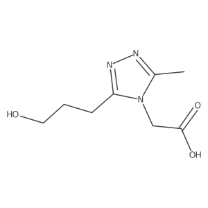 2-[3-(3-hydroxypropyl)-5-methyl-4H-1,2,4-triazol-4-yl]acetic acid结构式
