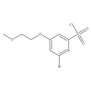 6-Bromo-4-(2-methoxyethoxy)pyridine-2-sulfonyl chloride结构式