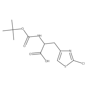 (2S)-2-{[(tert-butoxy)carbonyl]amino}-3-(2-chloro-1,3-thiazol-4-yl)propanoic acid结构式