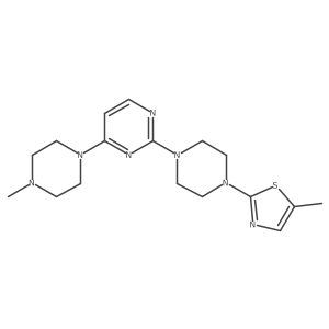 2-[4-(5-Methyl-1,3-thiazol-2-yl)piperazin-1-yl]-4-(4-methylpiperazin-1-yl)pyrimidine结构式